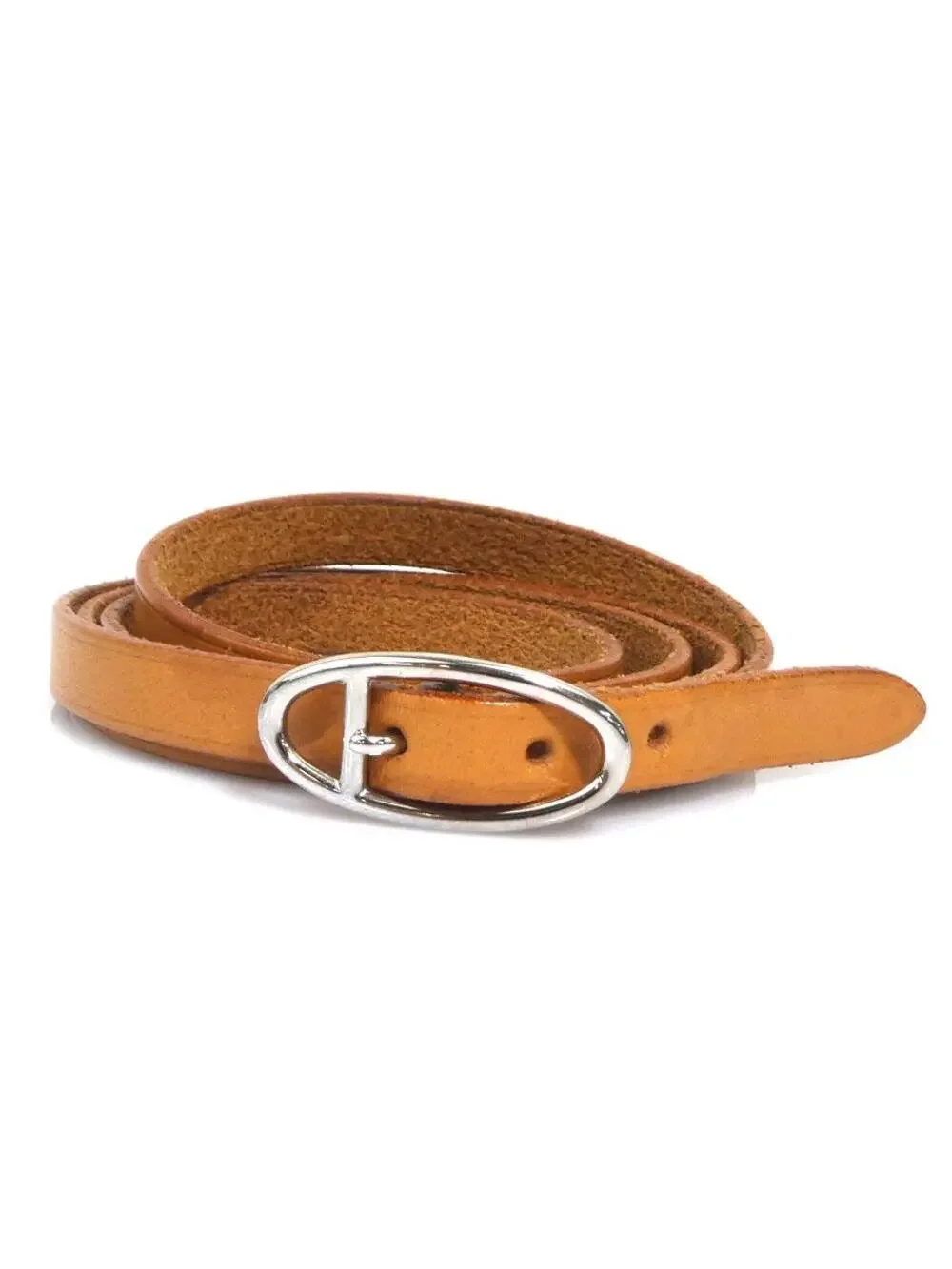 Auth Hermes Bracelet Brown/Silver #293896H10B